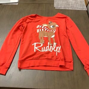 Rudolph Christmas thin crew neck